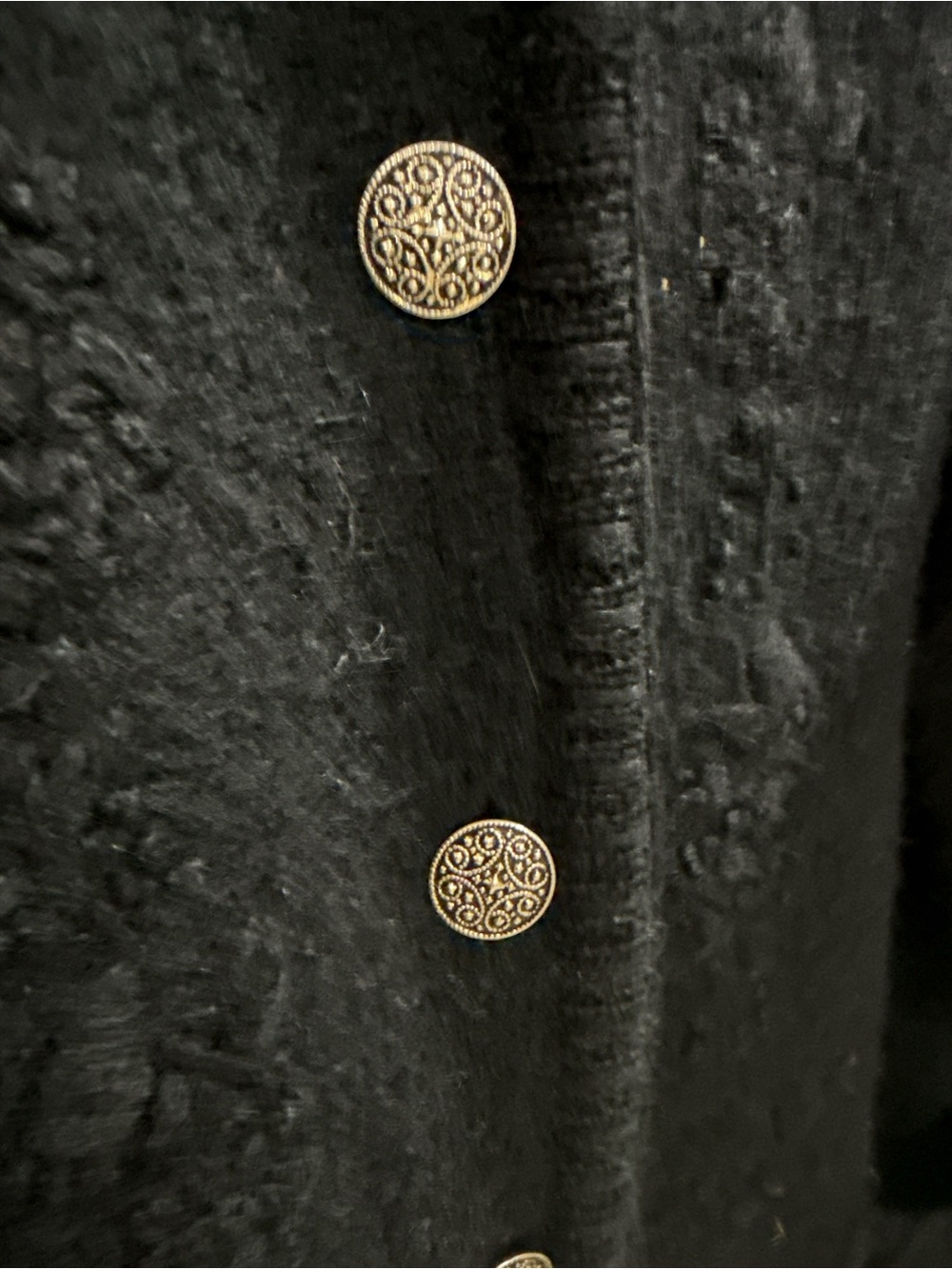 Vintage Gaddy Sport Black Mohair Blend Cardigan Sweater - Picture 5 of 6